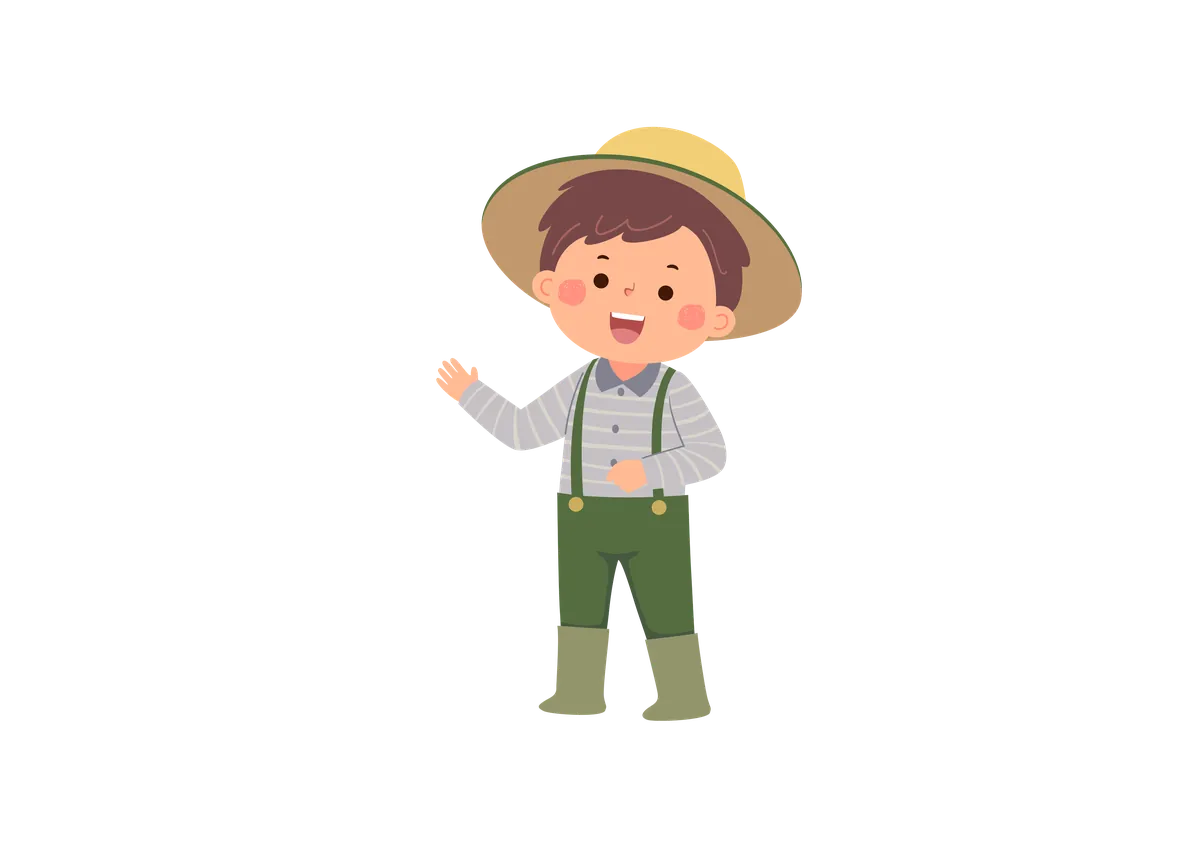 Illustration of a smiling boy